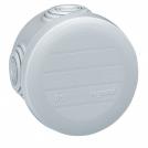 LEGRAND - Round Plexo box with 4 direct entry membrane glands - IP55 IK07 - Ø60 height 40 - grey RAL 7035  92001
