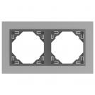 EFAPEL - DOUBLE FRAME ALUMINIUM/GREY 90920 TUS LOGUS 90 Metallo