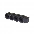 LEGRAND - 694576 Power strip BLACK 4x2P + E without cable Standard Legrand