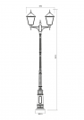 REDO GROUP - Уличен стълб HEIDELBERG 9224 ST331 E27 2X160W IP44 (1)