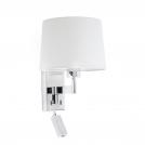 FARO - ARTIS Chrome structure wall lamp with LED reader 68493-01