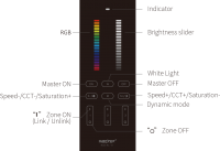 MiBOXER - Вертикално RGB+CCT дистанционно управление, 2,4 GHz Y3 черно (2)