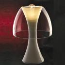 ACA LIGHTING - Нощна лампа  Ø220xH300mm.   МТ71031А  AURA ⚡ E14 ⚡ 1х60W ⚡ 230V ⚡ IP20 ✴ Бяло и прозрачно стъкло