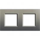BTICINO - LNA4802M2AE Square cover plate 2х2modules -avenue-metal