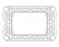 VIMAR - Носеща рамка 3 модула 3M Arké idea+screws grey - 16723 (2)