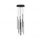 NOVA LUCE - Pendant light sand black aluminum LED 41W 3000K 1522lm D:40cm H:150cm STILVI  9232153