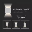V-TAC - VT-759 6W-WALL LAMP WITH BRIDGLUX CHIP WHITE SQUARE (3)
