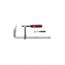 BESSEY - High performance clamp for wood and metal, hardened steel 600кг GZ-2K 800/120 plastic handle GZ80-12-2K