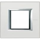 BTICINO - HA4802SAN Rectangular cover plate 2 modules - silver
