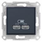 SCHNEIDER ELECTRIC - SDN2710270 Sedna - double USB charger 2.1 A - graphite