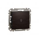 SCHNEIDER ELECTRIC - SDD181132 Sedna Design & Elements - 1pole push button with bulb icon- 10AX 250V without frame wenge
