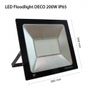 2R - LED Floodlight RECORD DECO 200W 6000К IP65 black
