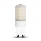 V-TAC -  LED Spotlight - 3W G9 Plastic Milk Cover Cold White Dimmable 6000K SKU: 7255
