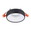 V-TAC - GU10 Корпус за вграждане черна рамка + бял рефлектор SKU: 6695