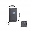 PAULMANN - IR Сензор за движение и светлина  18012   Plug & Shine Sensor Smart Home Zigbee 3.0 Twilight Sensor ⚡ 4.8V ✴ Антрацит  (2)