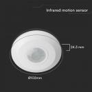 V-TAC - PIR Sensor Two 360º Detection Rate White body SKU: 23427 (6)