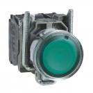 SCHNEIDER ELECTRIC - Illuminated button green 1NO-1NC 230...240Vac Ø22mm XB4 XB4BW33M5