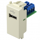 TEM - Socket USB A 2.0 for data 1M, color Ivory gloss, Modul KM51IW