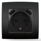 ELMARK - 193062 - GERMAN TYPE SOCKET WITH SCREW+ 2 USB ANTHRACITE CITY 