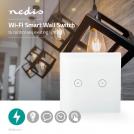 NEDIS - Wi-Fi Smart двоен ключ за контрол на осветление WIFIWS20WT, NEDIS