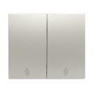 PANASONIC - 2-gang Two-way Switch, Rocker metallic white WBTR0011‐5MW