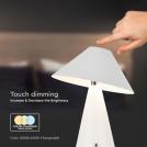 V-TAC - LED Настолна Лампа наклонена 1800mAh Батерия 180 x 240 3 в 1 бяло Тяло SKU: 7947 (3)