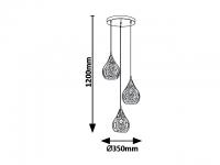 RABALUX - Pendant lamp 6659 CASSANDRA G9, 3X40W (2)