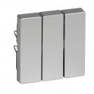 SCHNEIDER ELECTRIC -  MTN311960 Rocker 3-gang, aluminium, System M