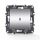 ACA LIGHTING - Девиаторен ключ 10A с LED индикация (ON-OFF) PRIME Алуминий мат 1000111103