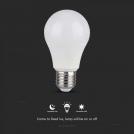 V-TAC - LED Bulb 8.5W E27 A60 Plastic Sensor 3000K SKU: 214459 (1)
