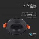 V-TAC - GU10 Корпус за вграждане черен SKU: 6696 (2)