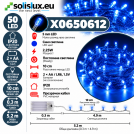 ACA LIGHTING - X08100621 100LED STRING LIGHTS PER 5cm BLUE ADAPTOR 31VDC & CONNECTABLE MAX 6 SETS IP44 3m TRANSPARENT CABLE (1)