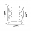 ACA LIGHTING - Трифазна шина за външен монтаж 3м. черно 4W3MB (4)