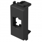 TEM - KM50SB Fave plate RJ45 Keystone 1M, color Black matt, Modul