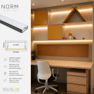 ACA LIGHTING - Алуминиев профил NORM с опалов капак 2м. P117U