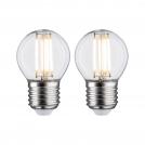 PAULMANN - LED Крушки 2бр.    28640   Filament 230V LED Drop ⚡ E27 ⚡ 2x470lm ⚡ 2x5W ⚡ 2700K ✴ Прозрачен 