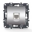 ACA LIGHTING - Интернет розетка 1xRJ45 CAT6 PRIME Алуминий мат 1000113203