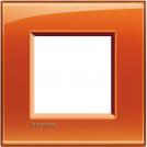 BTICINO - LNA4802OD Square cover plate 2 modules - orange deep 