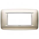 VIMAR - 20684.C22 - Round plate 4M Galvan.satin nickel