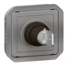 LEGRAND - Влагозащитен Превключвател I-0 с ключ Plexo New Сив 69534L