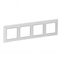 LEGRAND - Четворна рамка Valena Life 754034 бяла с хром