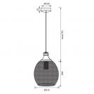 VIVALUX - Suspension LARS SSP602 E27 metal black VIV005102 (2)