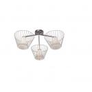 ACA LIGHTING - Плафон Ø610xH280mm. C014103SW PULSE ⚡ G9 ⚡ 3Χ40W ✴ Метал в бяло и никел/Стъкло в бяло