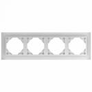 EFAPEL - FOUR GANG FRAME GLASS/ALUMINIUM 90940 TCA LOGUS 90 Crystal