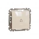 SCHNEIDER ELECTRIC - SDD112131 Sedna Design & Elements - 1pole push button with bell icon - 10AX 250V without frame beige