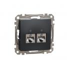 SCHNEIDER ELECTRIC - SDD114467S Sedna Design & Elements - CAT 6A STP, 2x RJ45, antracite