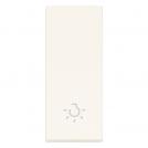 VIMAR - Face plate for in-line mechanism white, lightable bulb symbol - 31000.LB