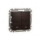 SCHNEIDER ELECTRIC - SDD181114 Sedna Design & Elements - Shutter control button - 10AX 250V without frame wenge