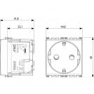 VIMAR - 19208.FX.M - 2P+E 16A DE SICURY outlet screwlessMetal (1)