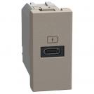 BTICINO - Socket USB for chaging type C Power Delivery 20W 1M color Stone Light Now YG4192C